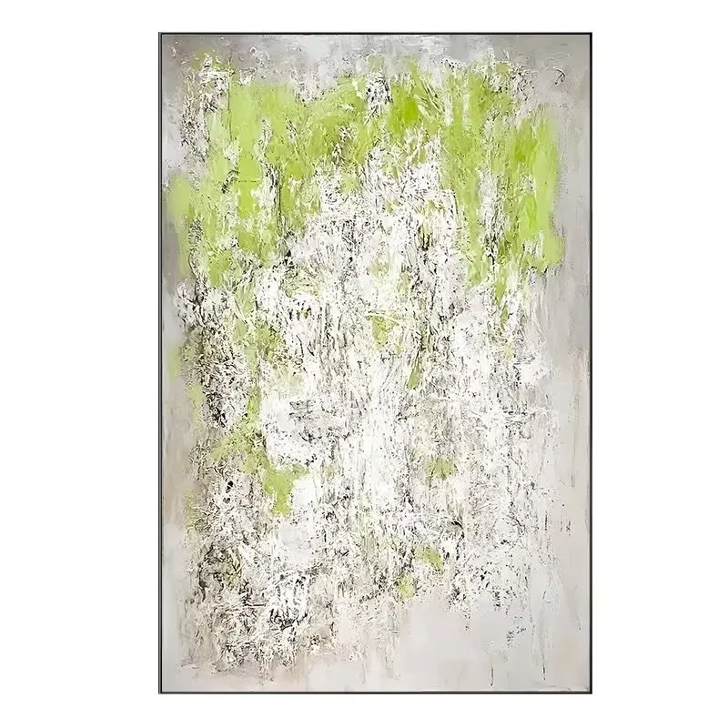 

Green Abstract Texture Hanging Painting,Handmade Canvas Oil Painting,Living Room,Bedroom,Office Hanging Picture,Cheap,No Framed