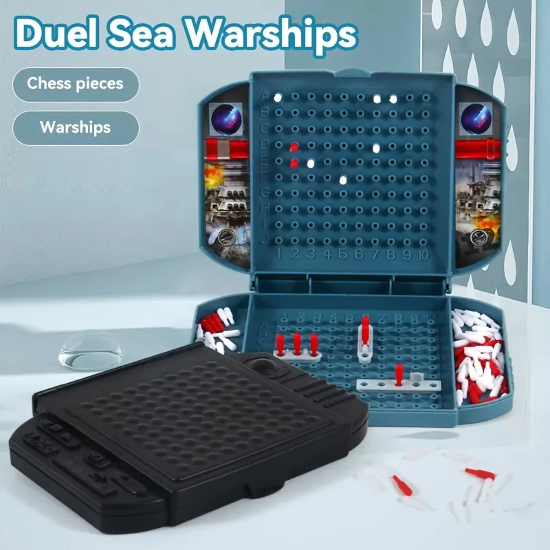 Black Battleship Naval Battle Board Game for Two Players Engaging Strategy Game for Competitive Fun
