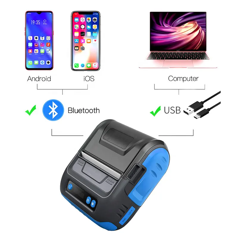 Milestone P29L 80mm 3inch Wireless Bluetooth Thermal Printer Receipt Label Maker Portable Sublimation Stickers Label принтер 프린터