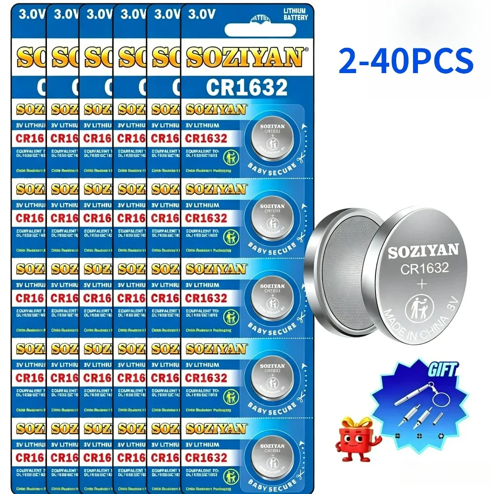 CR1632 DL1632 ECR1632 BR1632 3V Lithium Coin Cell 16x3.2mm 130mAh Long Lasting For Car Key Fob Watch Remote Calculator Toy