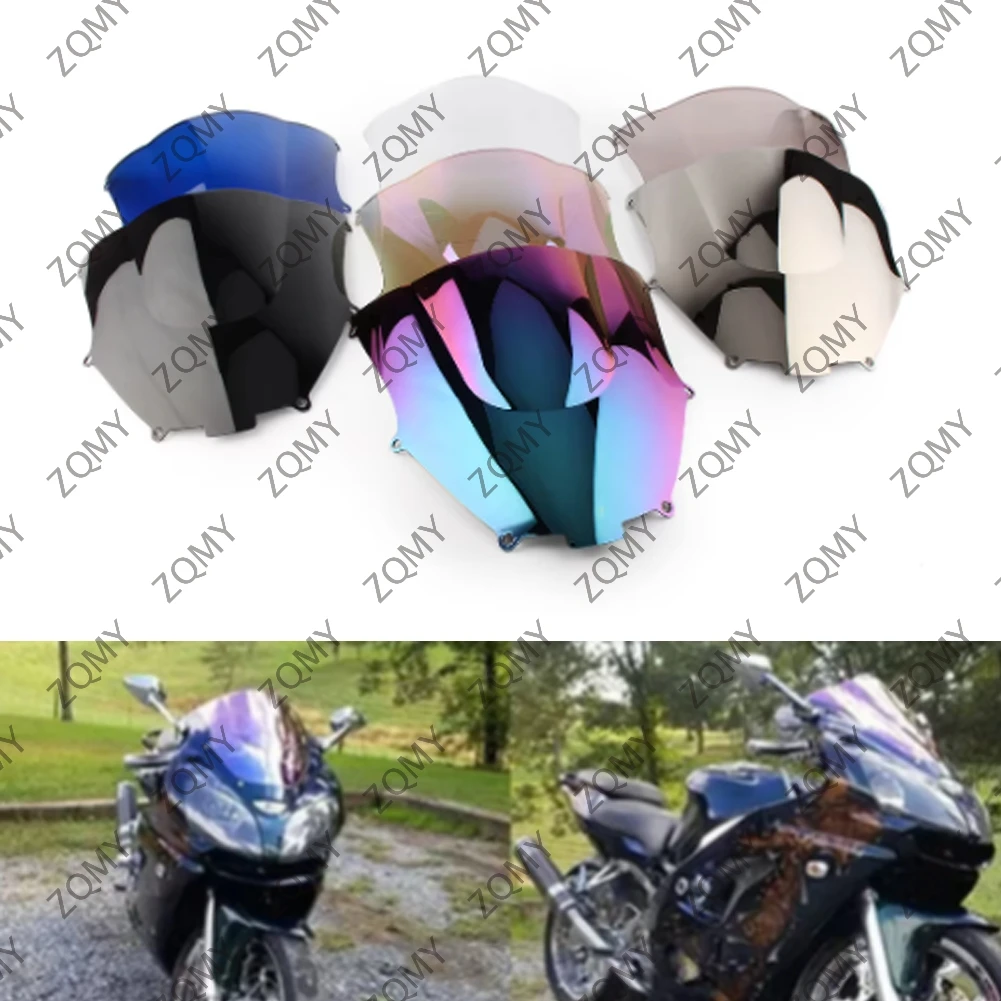 ZX-9R 2001 Motorcycle Windshield Windscreen For Kawasaki ZX9R 2000 01 2002 2003 Double Bubble Windproof ABS Plastic