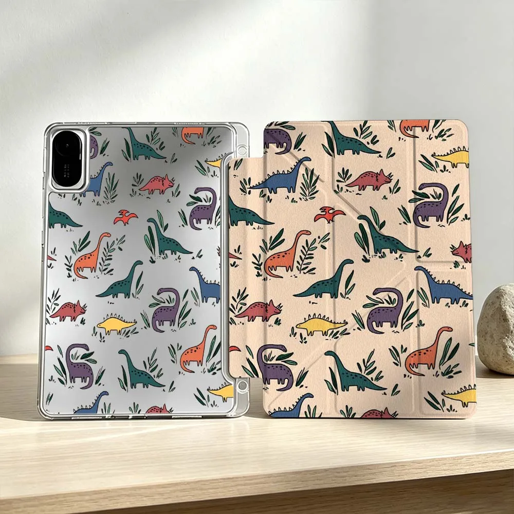 

Cartoon Dinosaur Design Soft For Xiaomi Mi Pad 8 7 6 5 Pro Redmi Pad SE 2 Poco Pad Foldable 3Y Tablet Case