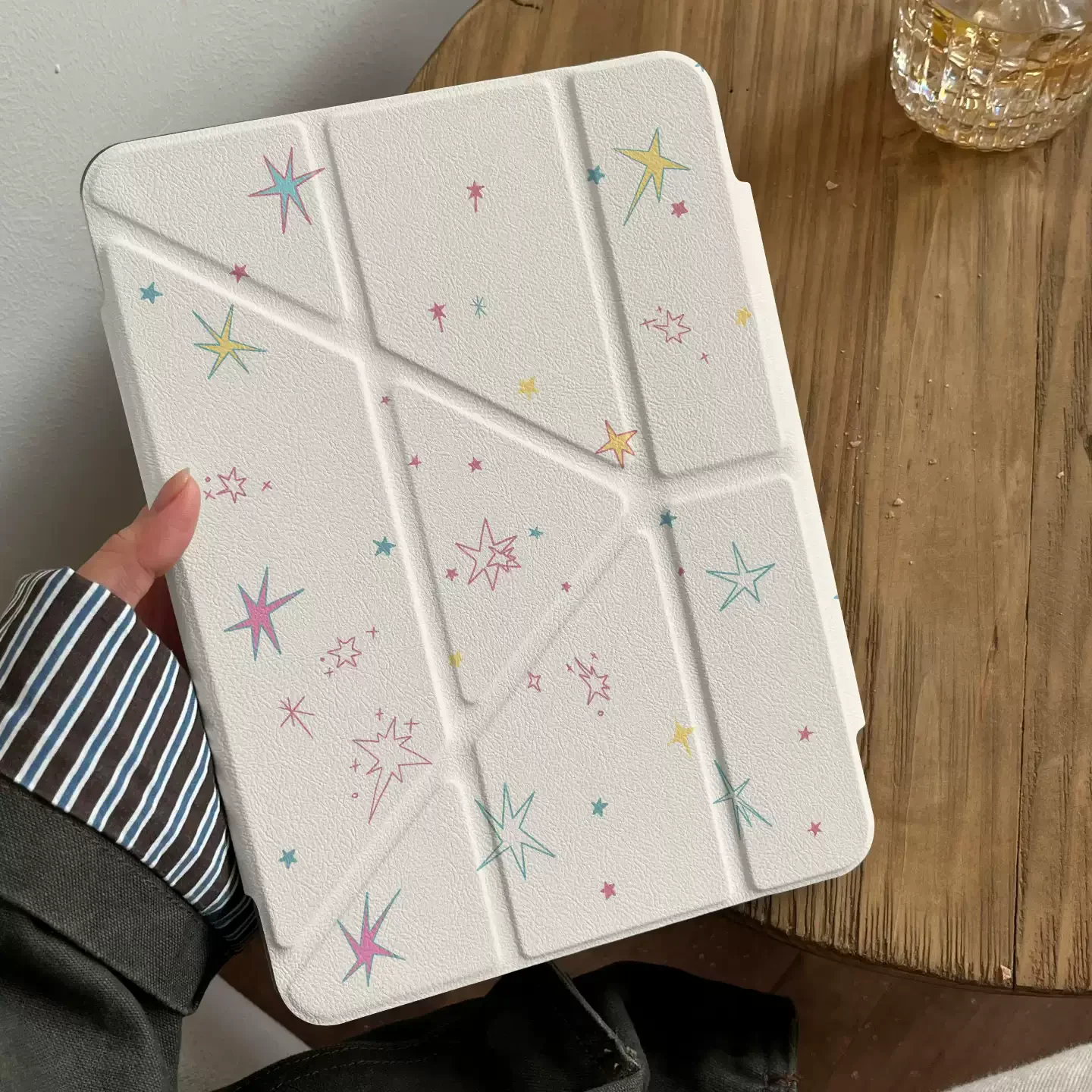Ins Radiate Starlight Tablet Case For iPad Pro 11 12.9 13 M2 M4 M3 M5 Shell 8.3 9.7 10.2 5/6/7/8/9/10/11th Air 3 4 5 6 7 Cover