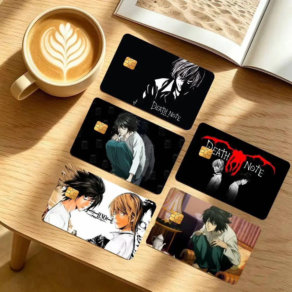 Anime art d-death note chibi  Anime Credit Card Skin Stickers For Bank Card Bus Metro Card Sticker Waterproof Women