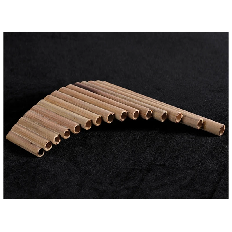 Pan Flute 15 Pipes Natural Bamboo Wind Instrument Panpipe G Key Panpipe Handmade Woodwind Instrument Folk Instrumentos