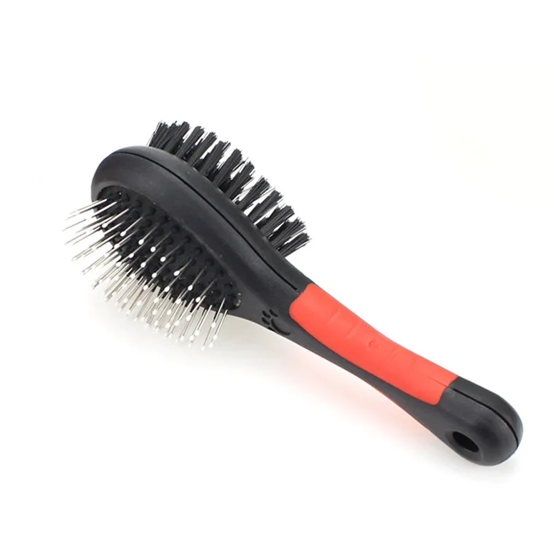 Pet Dog Needle Comb Durable Double-Sided Bathing Brush Plastic Massage Beauty Bristle Brush Floating Hair Remove Grooming Tools