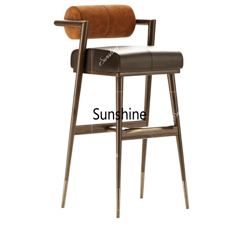 Interior Backrest Bar Chair Glamor Computer Island Traditional Bar Chair Elegant Comfortable Taburete De Bar Home Furniture
