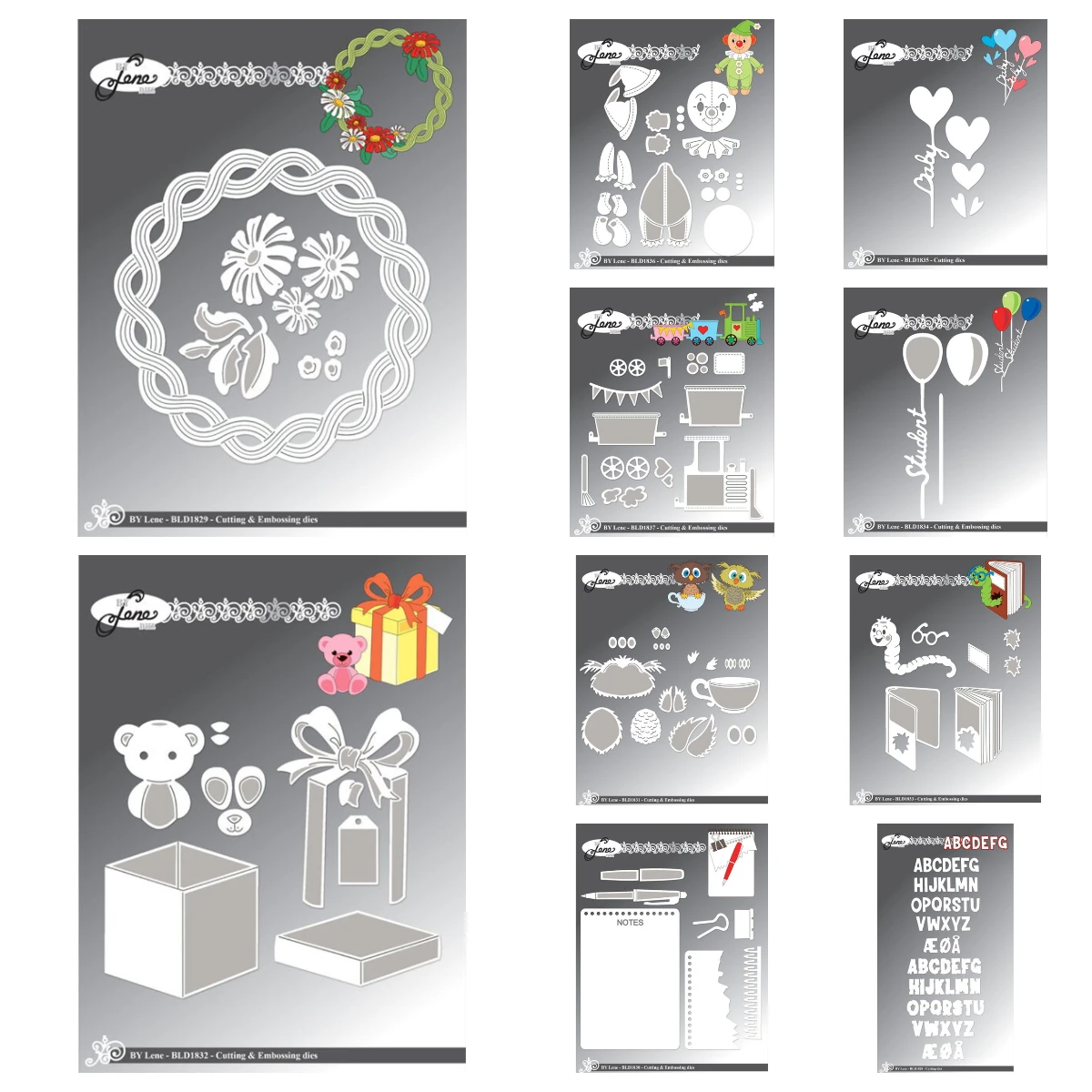 Flower Wreath Present Metal Cutting Dies Stencils Scrapbooking for Card Make DIY Crafts New Balloon Dies Supplies Decoration