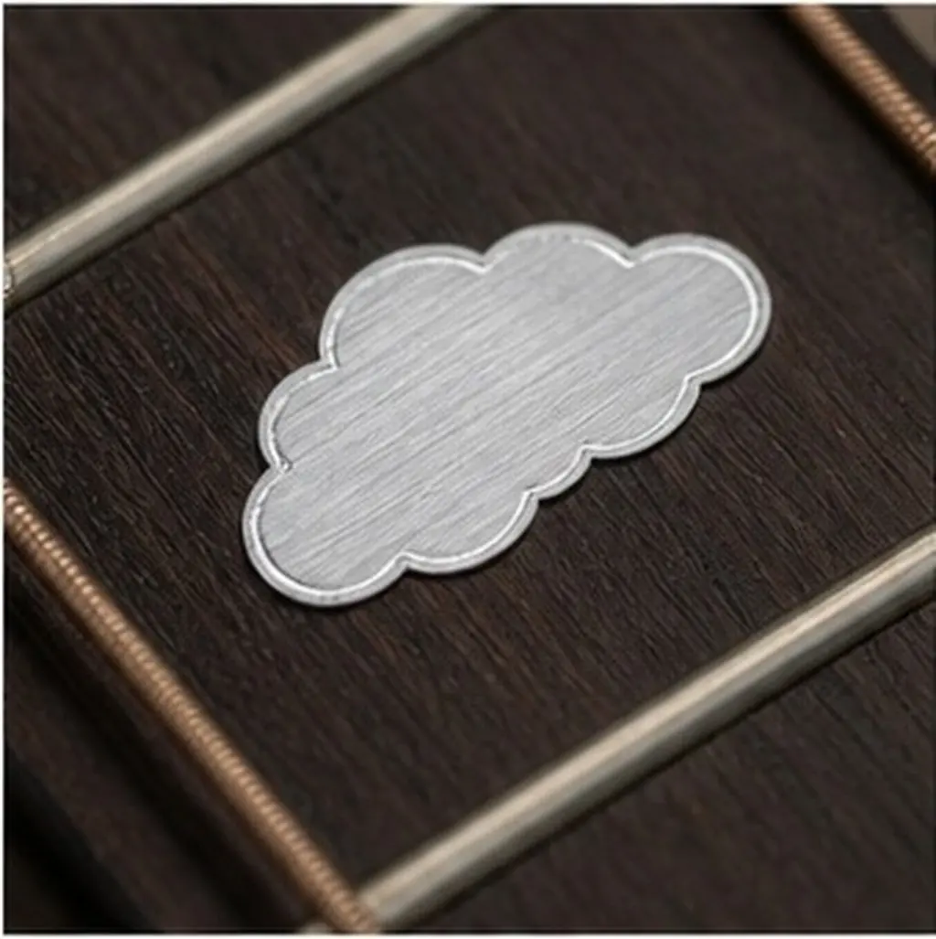 1Sheet White Guitar Fretboard Stickers Electric Bass Ukulele Fingerboard Decals Removable Easy Apply Music