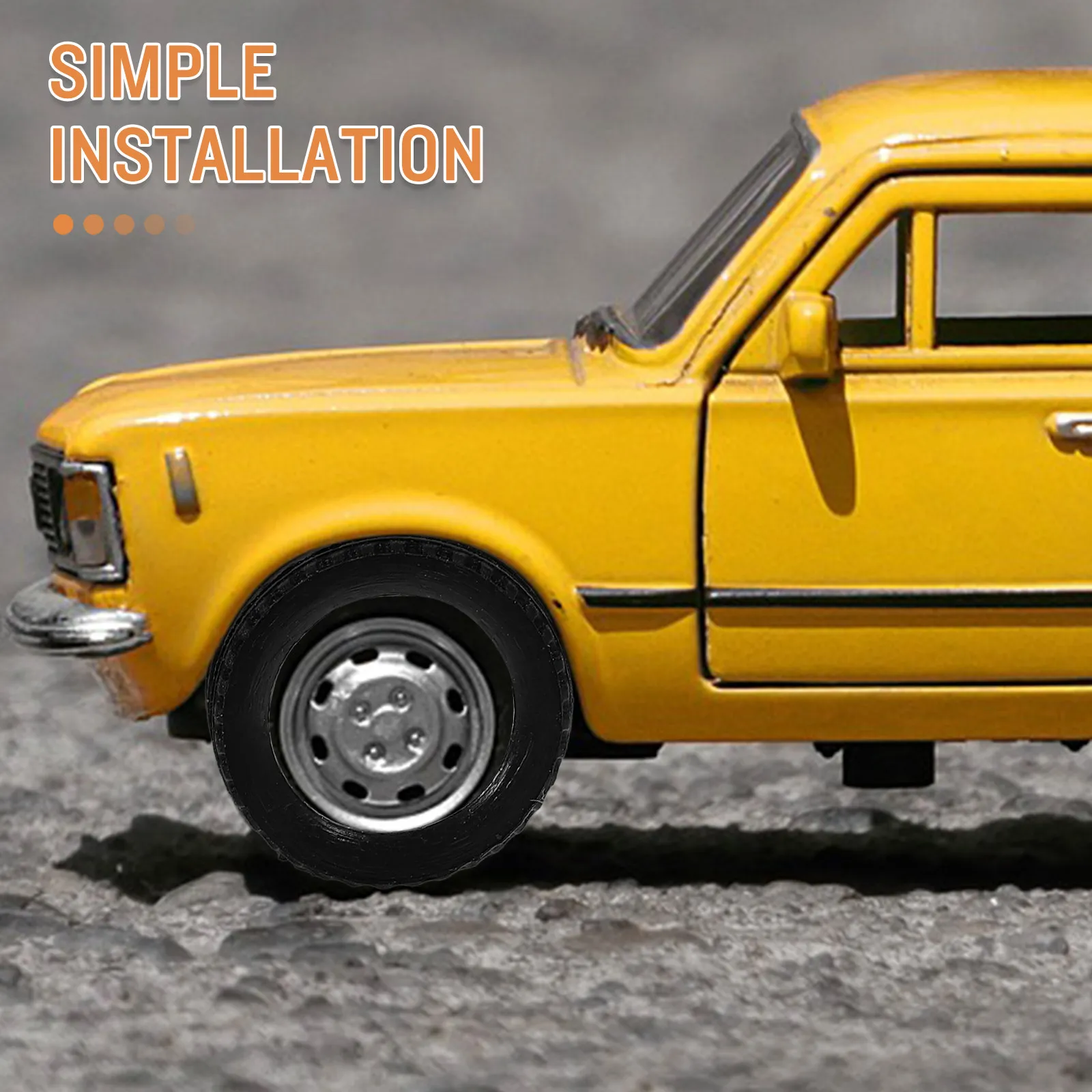 

8Pcs 1:64 Scale Rubber Tire for Miniature Car Wheels Enhance Grip Appearance Rc Car Wheel Skin Replacement Accessories