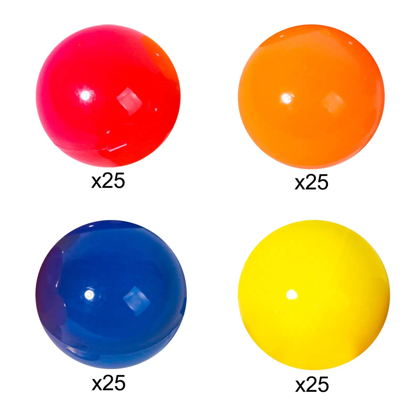 25Pcs Bingo Ball Replacement Parts Fittings Portable Opening Calling Balls for Office Large Group Games Nights Household Parties