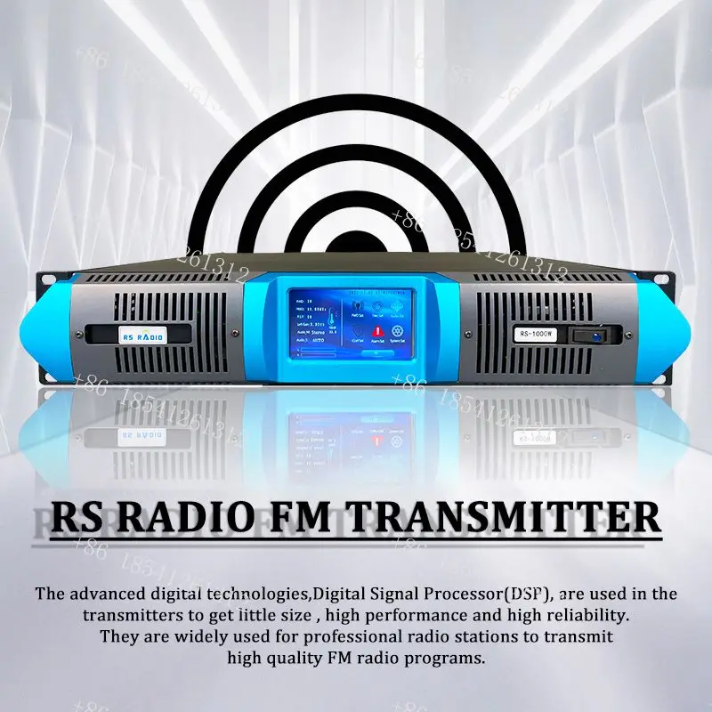 RS RADIO Touch Screen Professioal FM Broadcast Transmitter Radio Station 2kw 2000W Full Set