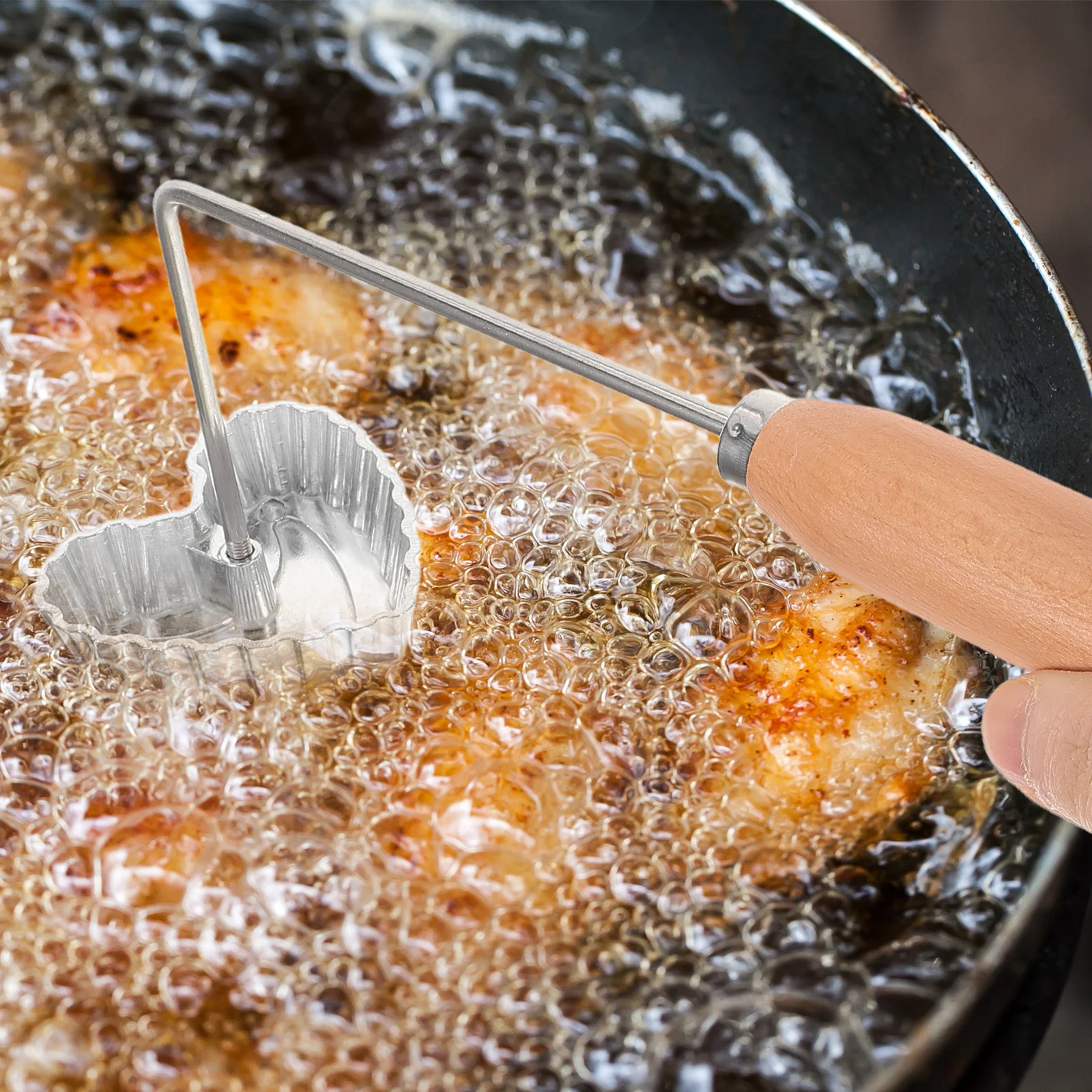 

Oil Frying Mold Multifunctional Kitchen Gadget For Shrimp Cake Radish Shred Snacks Camping Baking Diy Fried Food Making Tools