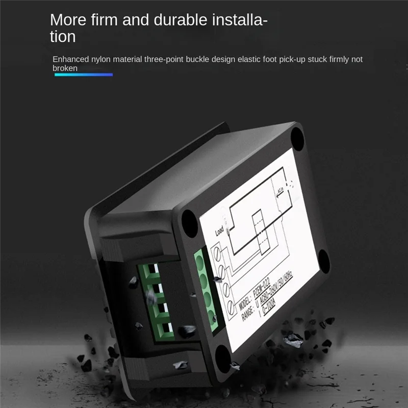 AB42-Digital Power Meter With Split CT 32A 100A 22000W AC Voltage Current Watt Energy Kwh Monitor LCD Display Overload Alarm
