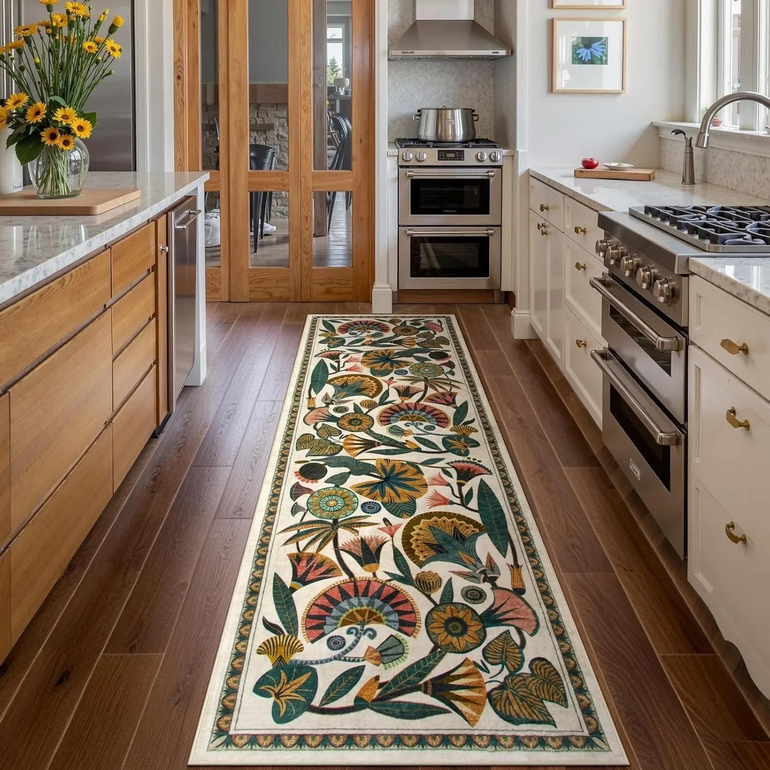 Hallway Carpet Runner Rug Corridor Long Carpets Non-slip Floor Mat Machine Washable Easy To Clean Bedroom Bedside Floor Mats