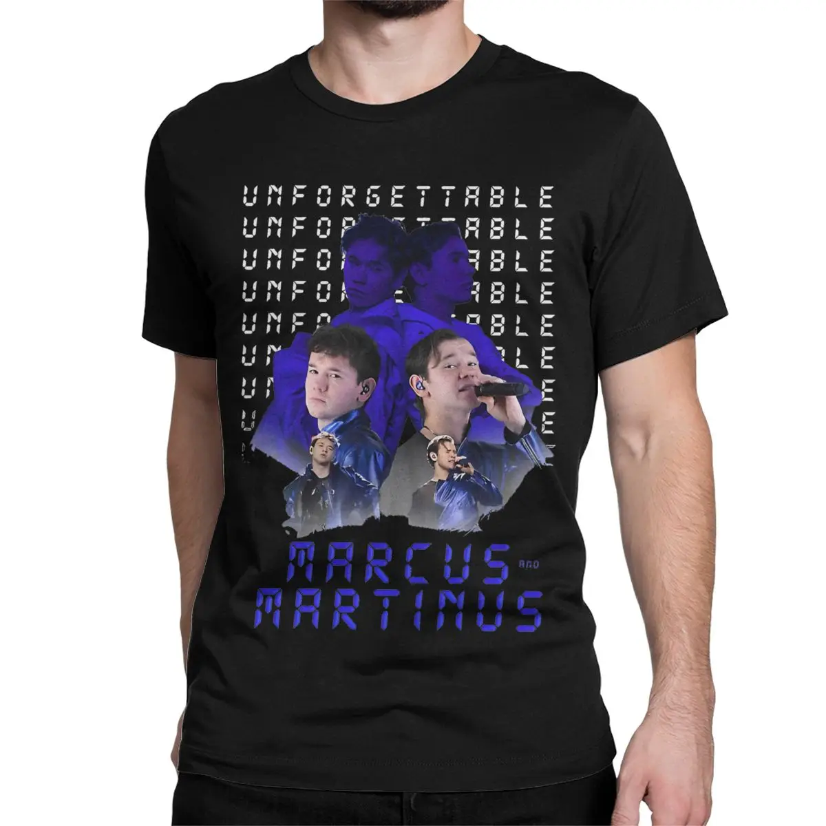 Vintage Marcus And Martinus T Shirts Unforgettable Eurovision Sweden Merch T-Shirts Men Women's 100% Cotton Tees Plus Size Tops