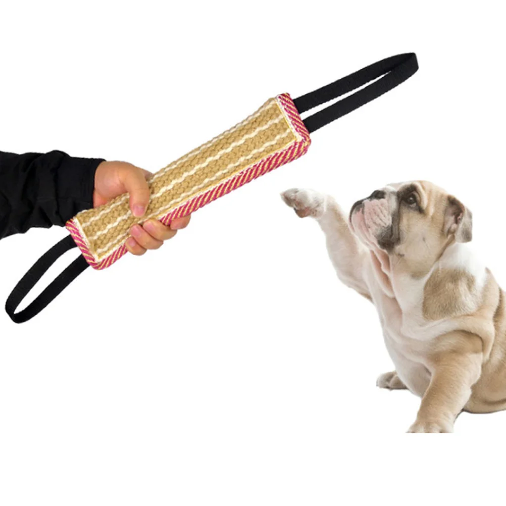 الكلب لدغة الساحبة قوية الكتان لدغة وسادة مكافحة زلة مقابض أداة التدريب اللعب التفاعلية الحيوانات الأليفة ممارسة وسادة التدريب في الهواء الطلق #2