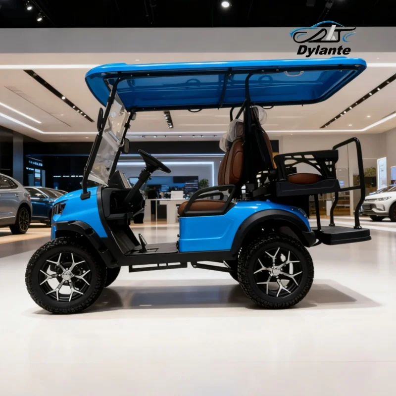 2025 New Gas Power Golf Cart 2 4 Seater 300CC 350CC Lifted High Speed Off Road Hunting Golf Cart Side Mirror With Turning Light