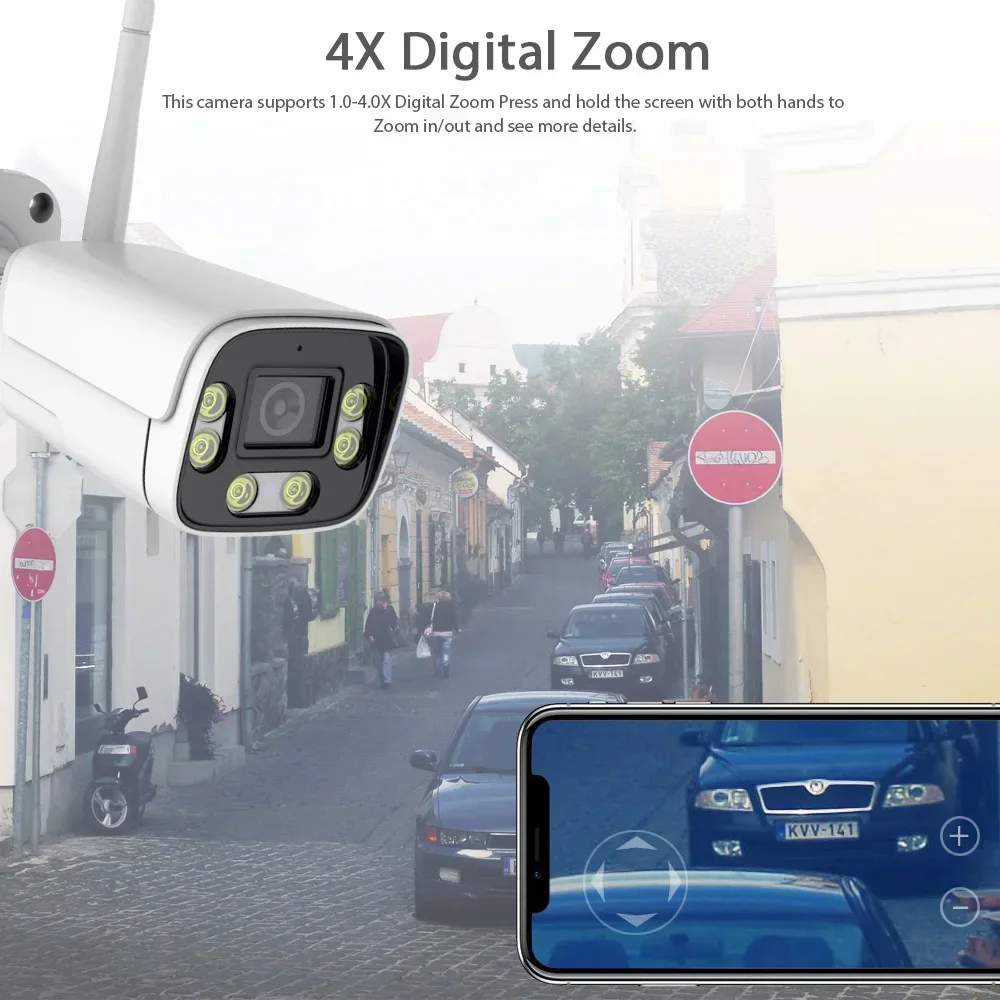 

5MP 2.4G 5GHz Dual WiFi Wireless Bullet IP Camera Security CCTV Motion Detection for NVR Onvif Blue Iris iSpy Camhipro