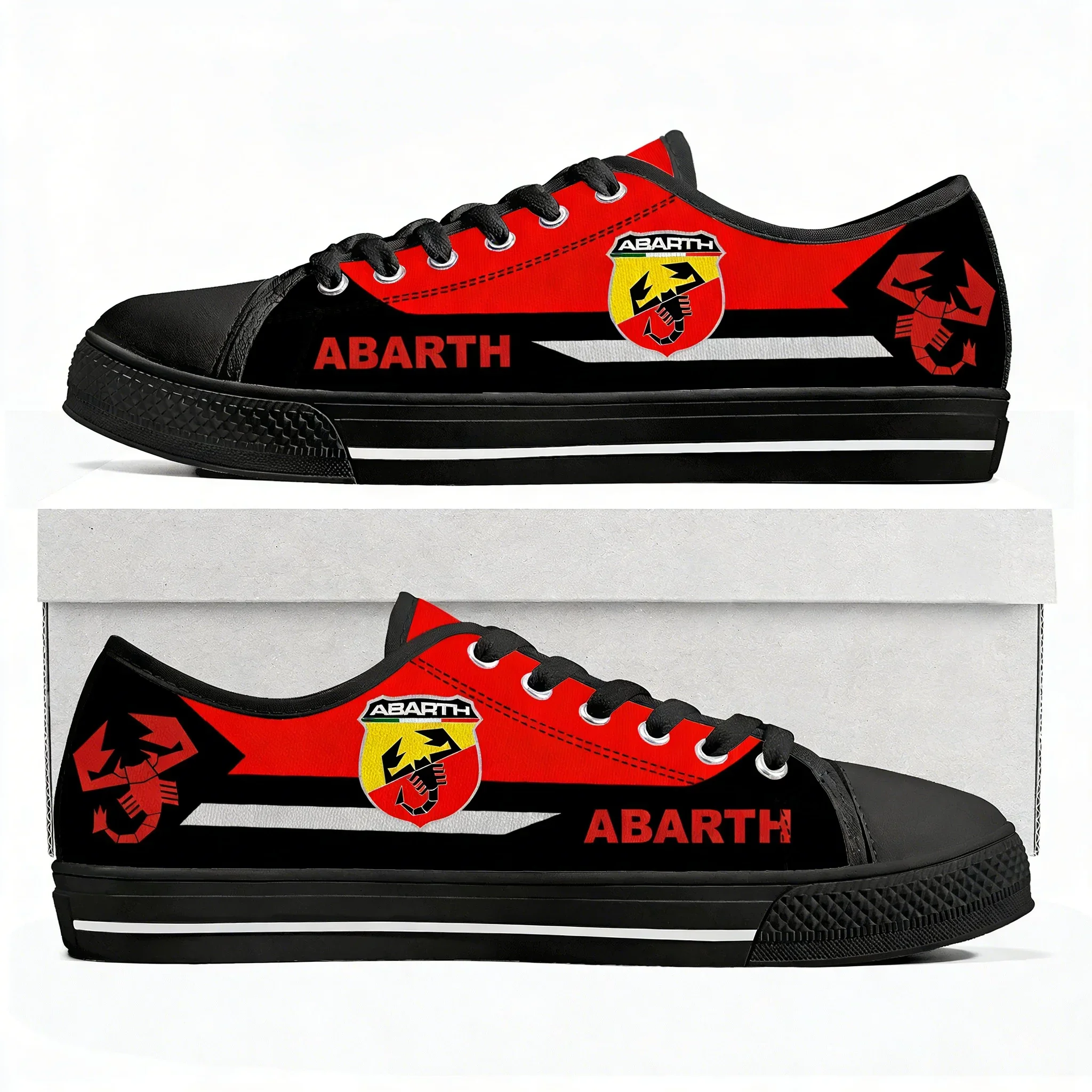

Кроссовки A-Abarths Low Top High Top для мужчин, женщин и подростков, высококачественные кеды из канваса с 3D-принтом, повседневная обувь, персонализированная обувь
