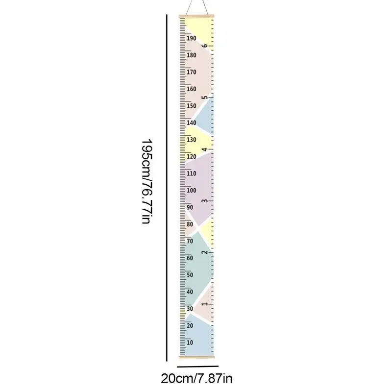 Growth Chart Wall Ruler For Kids Height Height Ruler Record Growth With Pine And Canvas Textures For Child And Kid Friendly