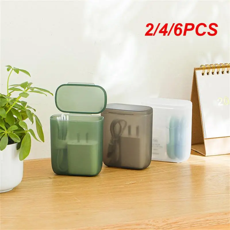 2/4/6PCS Charging Box Convenient Charging Case Transparent Fashion Easy Access Tidy Space Simplify Your Life Dustproof Cover