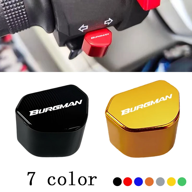 Para burgman an125 an250 an400 an650 an 650 burgman 400 650 125 200 cnc alumínio botão da motocicleta interruptor de sinal volta tampa chave