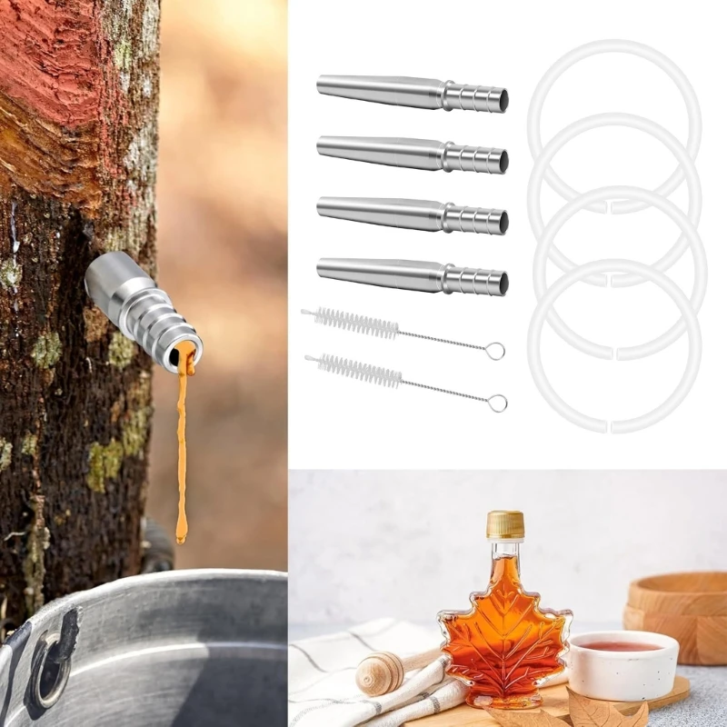 Efficient Maple Syrup Set With Stable Metal Nozzles And Cleaning Accessories