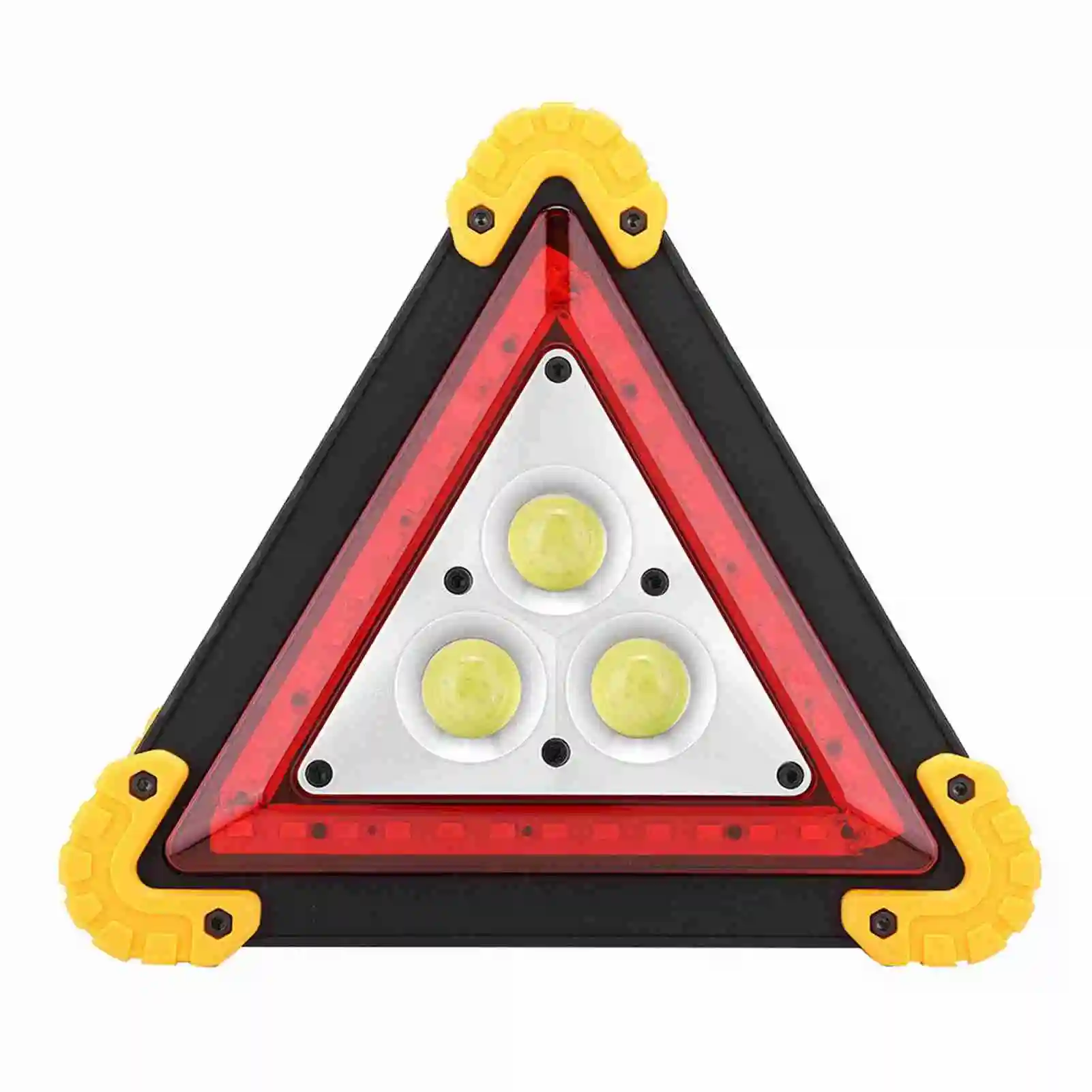 30W Multifunction LED Triangle Light Car Breakdown Warning Sign Emergency Safety Triangle Stop Sign with Red LED Warning Light