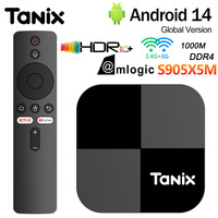 Original New Tanix TX5 PLUS Android 14.0 TV Box Amlogic S905X5M 2.4G/5G Wifi5 4K BT5.0 1000M DDR4 Media Player Set Top Box