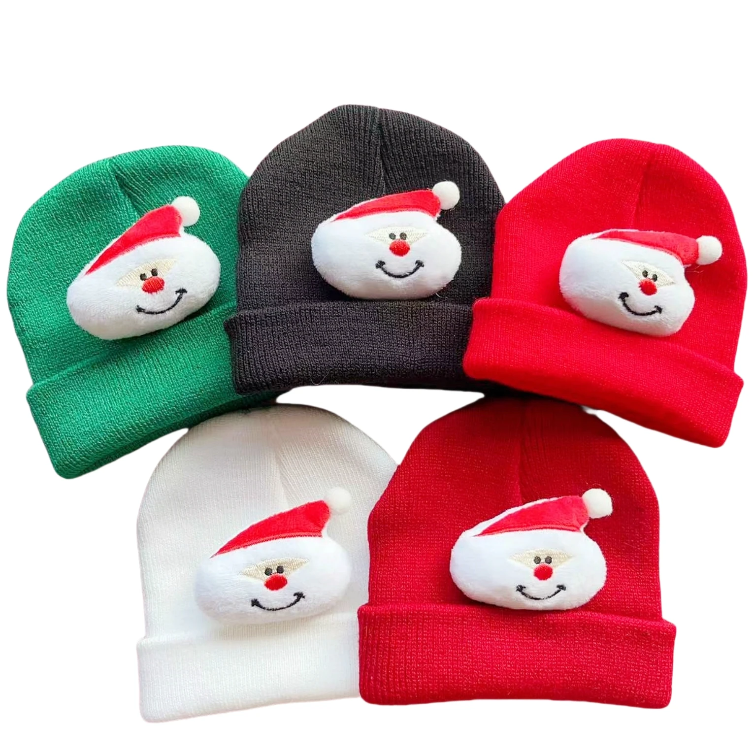 Knitted Christmas Hat Cute Cartoon Baby Kids Soft Beanie Santa Hat New Year Party Kids Christmas Gift Navidad Xmas Decoration