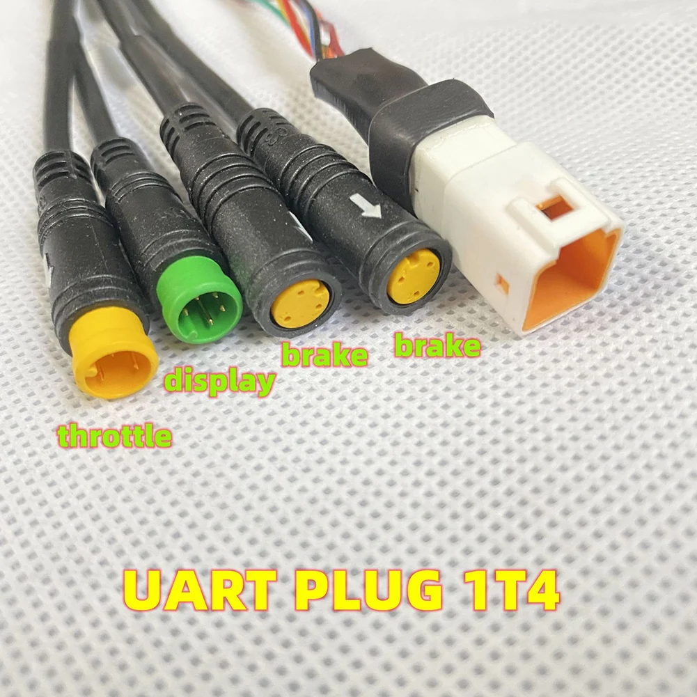 E-Bike Motor Cable Hot Sale UART/CAN Protocol 1T4 Assembly Cable For Bafang M400 G330 G510 M620 Brake Display Throttle Connector