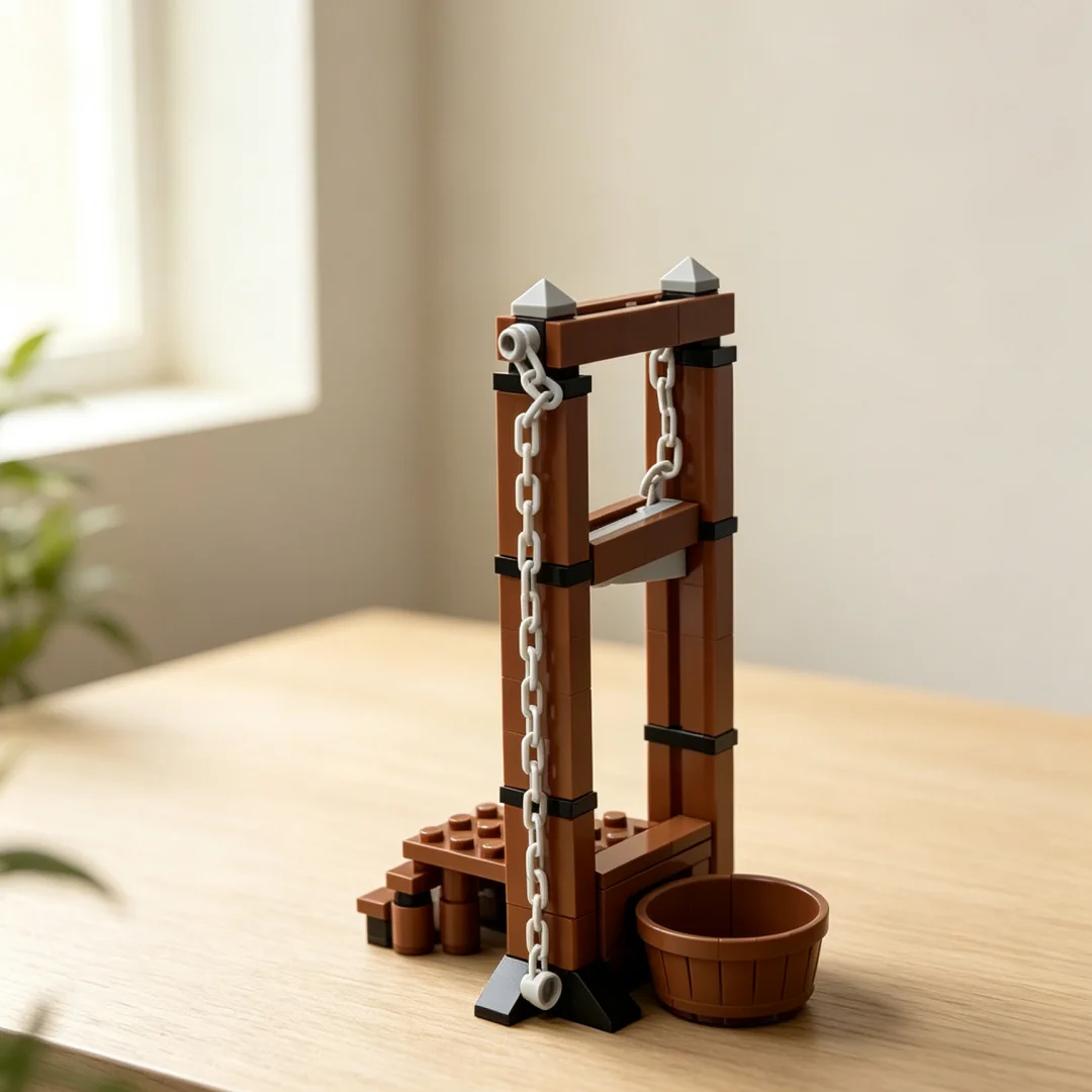 Medieval retro guillotine assembly building block model Cultivate spatial logic and detail observation skills Must-Have Gift