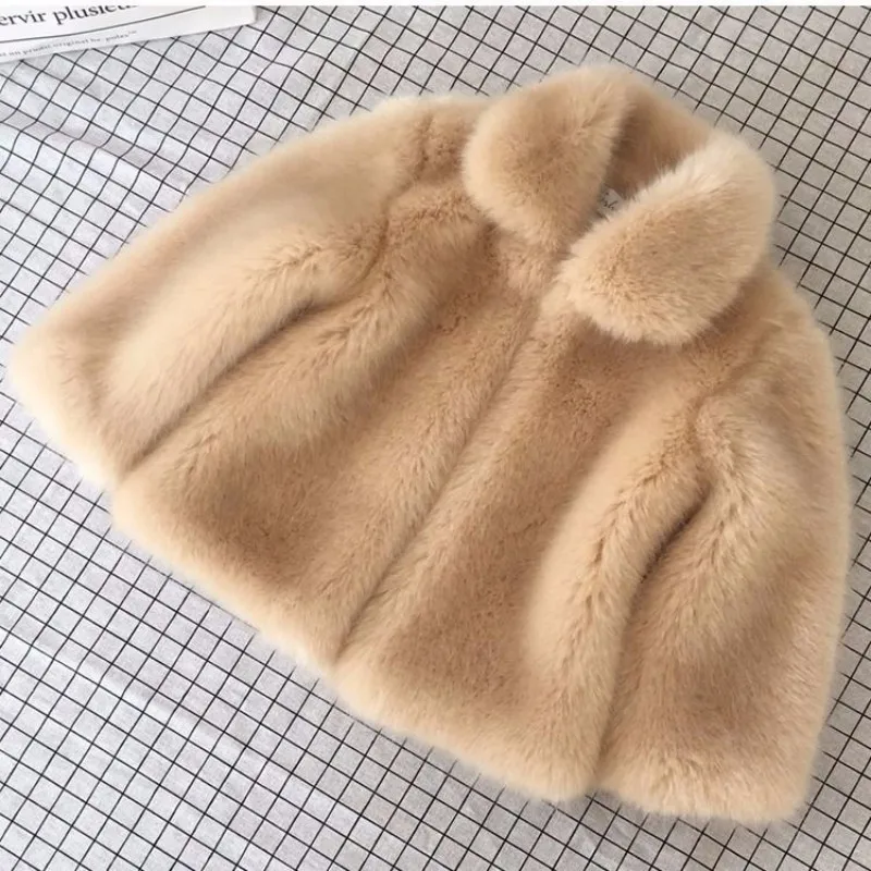 Autumn and winter new girls' fur coat Korean version imitation fox fur coat Children's thickened baby jacket