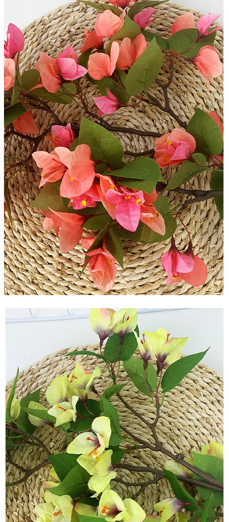 Neue Simulations-Dreiecks-Pflaume DIY-Dekoration Hochzeit Wohnzimmer Esstisch Simulationsblumen-Dekoration Pflanzenfotografie-Requisite – Detail 5