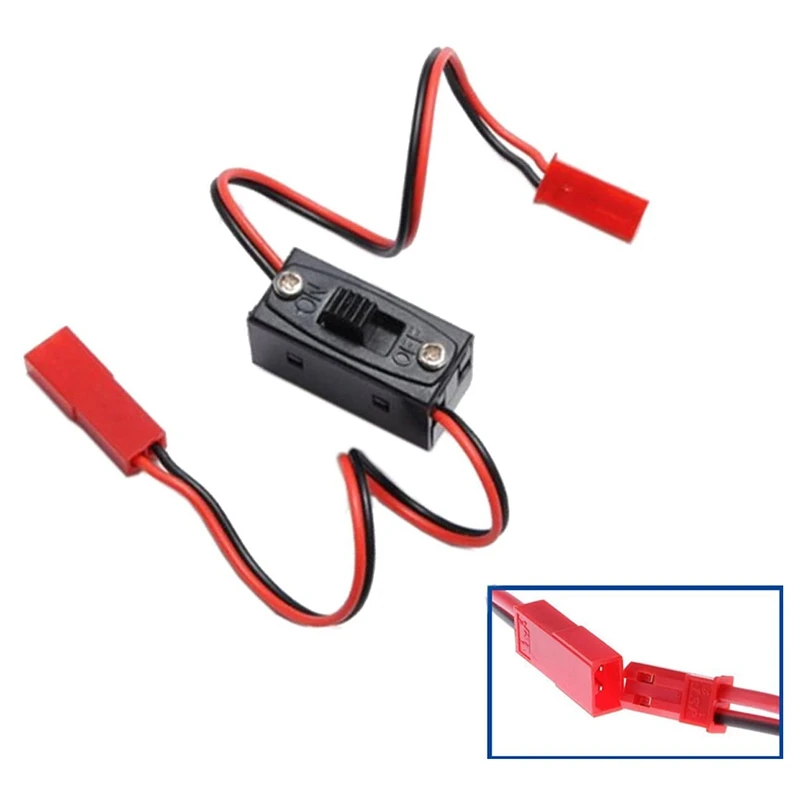 AED7-2 Pcs On/Off Power Switch Receiver JST Connector For HSP RC 1/10 1/8 Car Crawler Off-Road Vehicle Multi-Rotor Aircraft