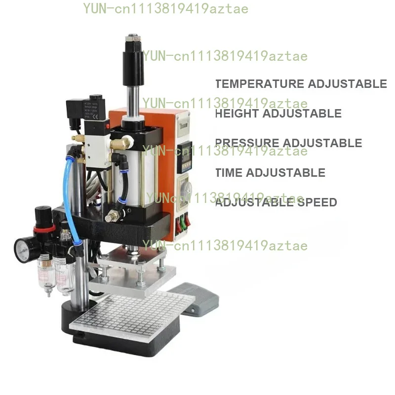 220V/110V Pneumatic Hot Stamping Machine PVC Card Book Leather Paper Wood Custom Logo Embossing Embossers Heat Press Equipment