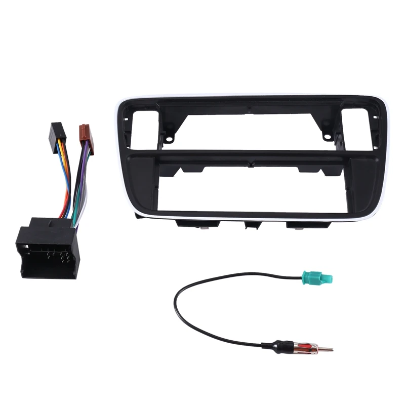 Single Din Car Dash Kit Harness Antenna For Volkswagen Up Skoda Citigo Seat Mii 2012+ Frame Radio Panel Fascia Plate