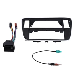 Single Din Car Dash Kit Harness Antenna For Volkswagen Up Skoda Citigo Seat Mii 2012+ Frame Radio Panel Fascia Plate
