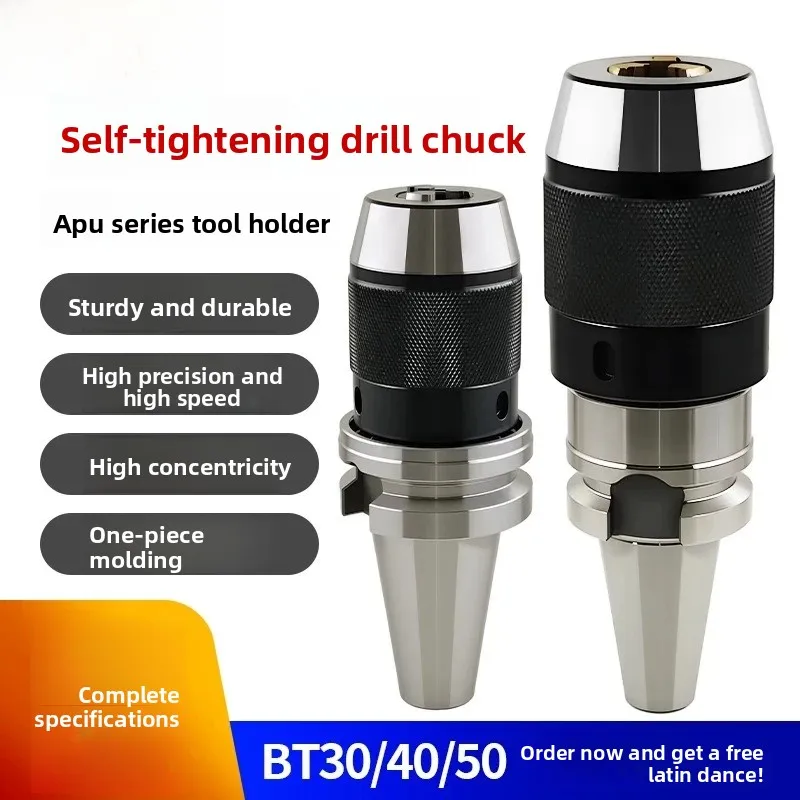 BT40 Integrated Keyless Drill Chuck 1-16mm Self Tightening CNC Tool Holder