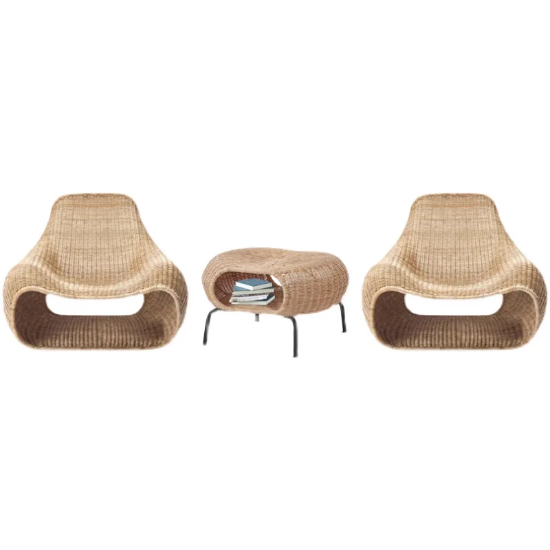 

South East Asia Creative Outdoor Rattan Sofa Homestay Indoor Rattan Chair Leisure Furniture Nordic Simple Hotel