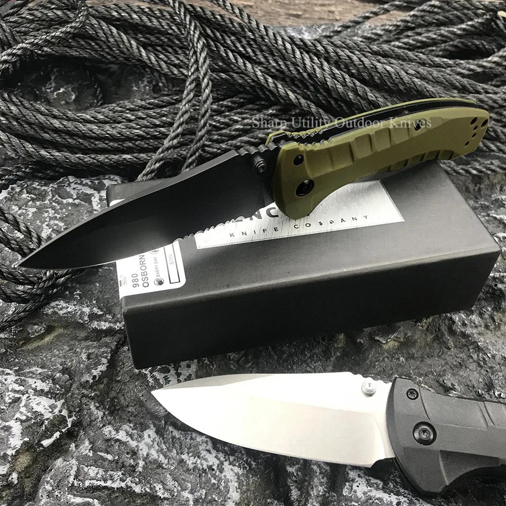 BM Turret 980 Satin, Survival Pocket Knife Folding Knife 3.7\