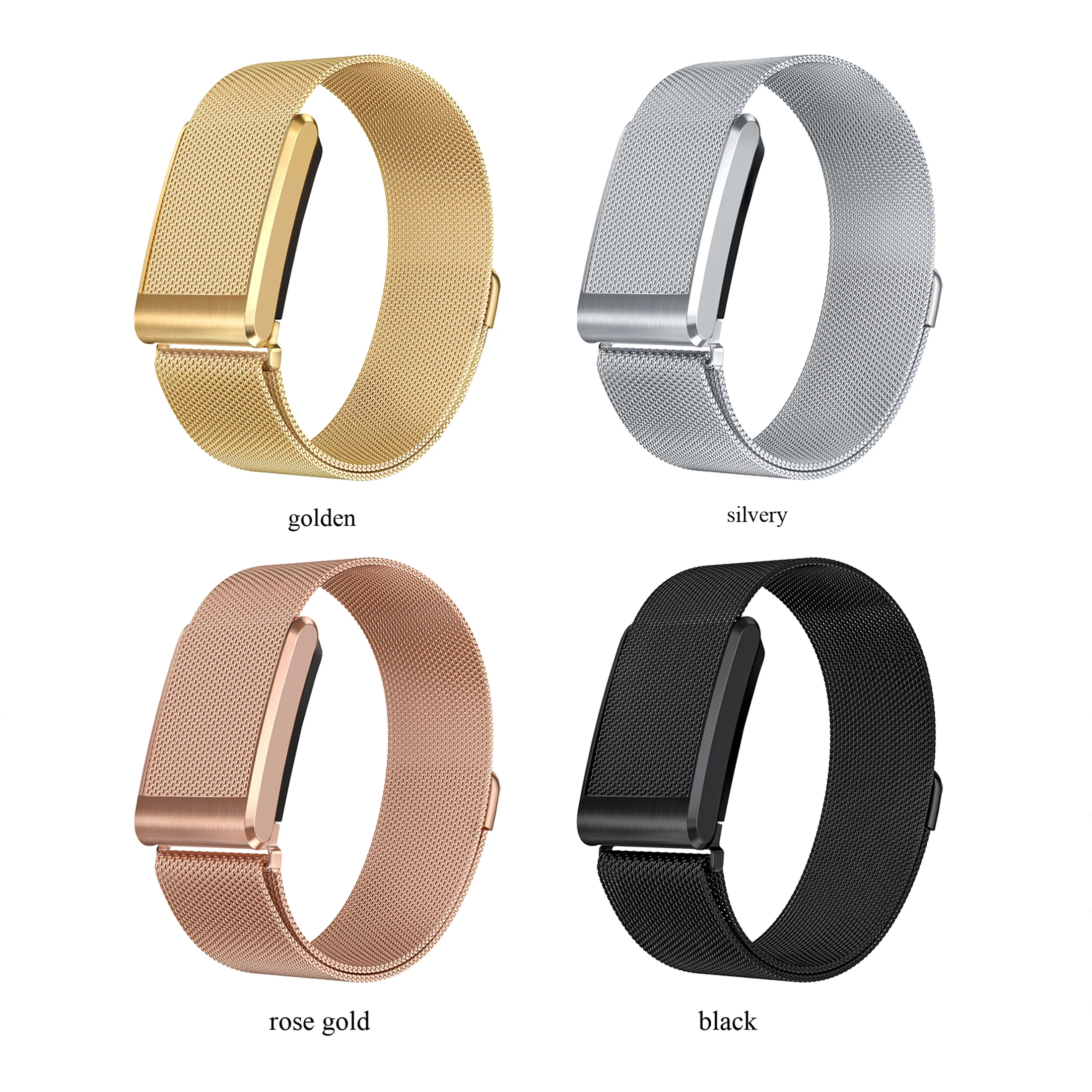 Magnetisches Milanese Metall-Uhrenarmband für Whoop 5.0 Regular & ECG Version 24mm Edelstahl Ersatz-Handgelenksband