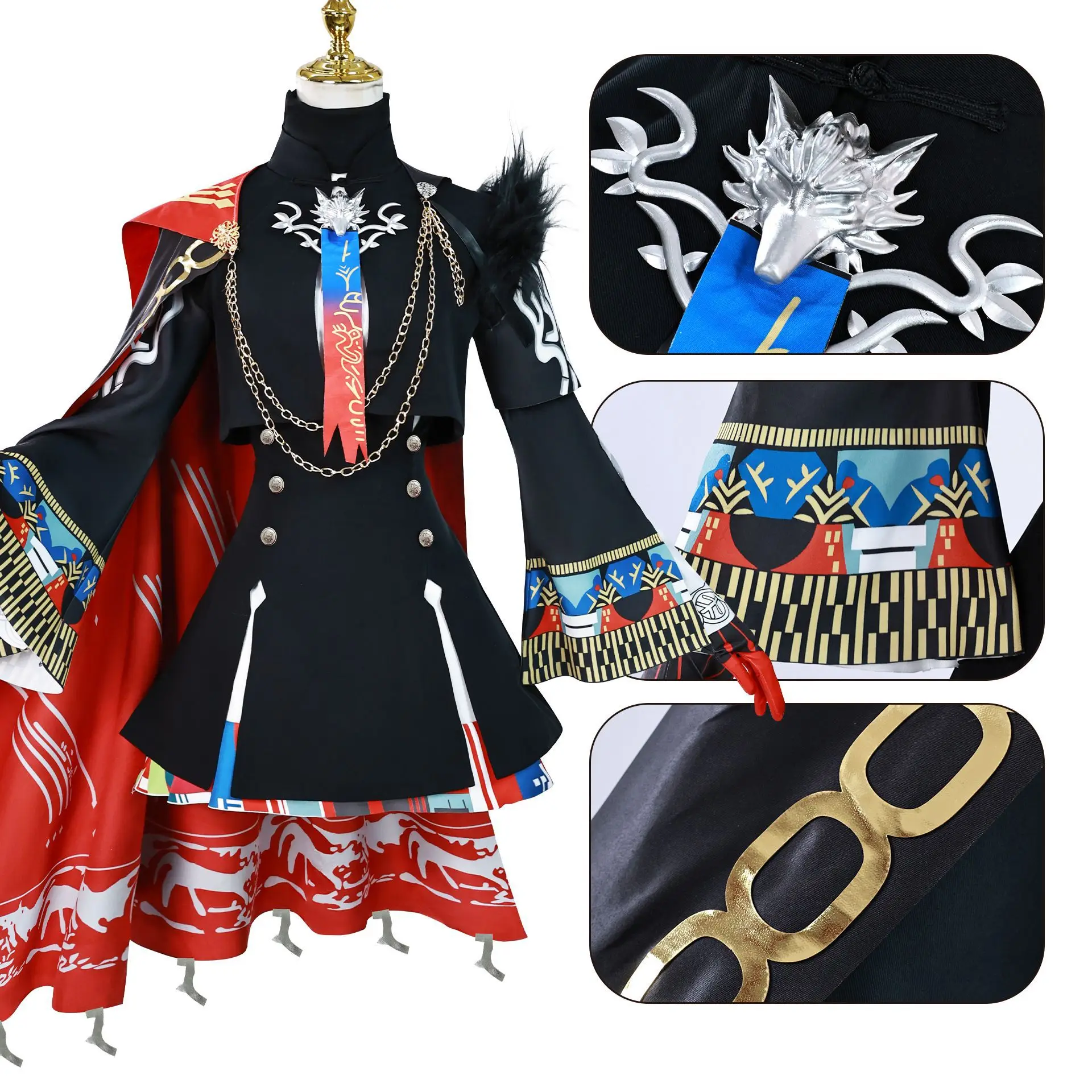 Lappland de Decadenza Cosplay Kostuum Arknights Vrouwen Rollenspel Outfits Jas Mantel Volledige Set Halloween Party Uniform Accessoires