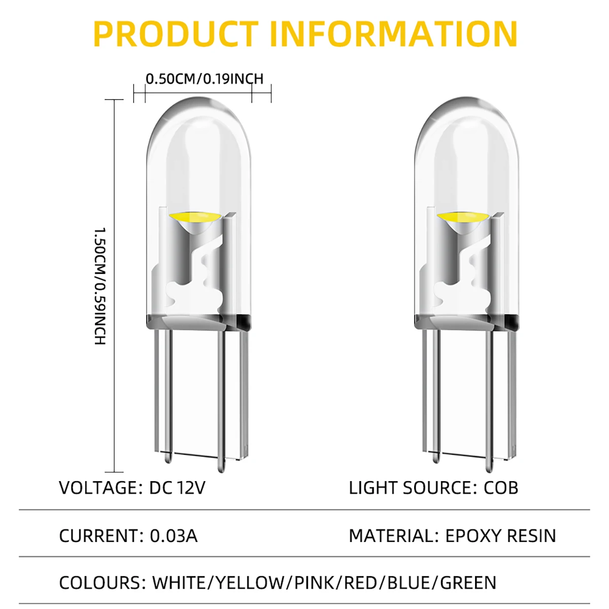 10/20/100pcs T5 T4.2 T3 Led W3W w1.2w W5W Car Interior Light Dashboard Warming Indicator Auto Instrument Light Wedge Gauge Bulb