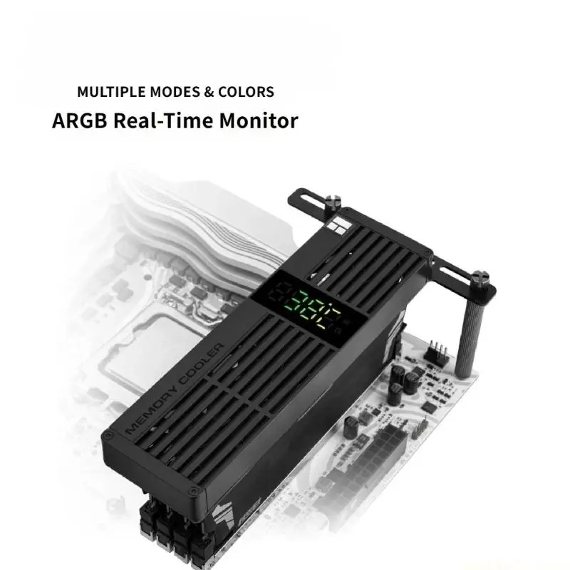 Memory Module Coolers With ARGB Lighting And Real Time Temperature Monitoring