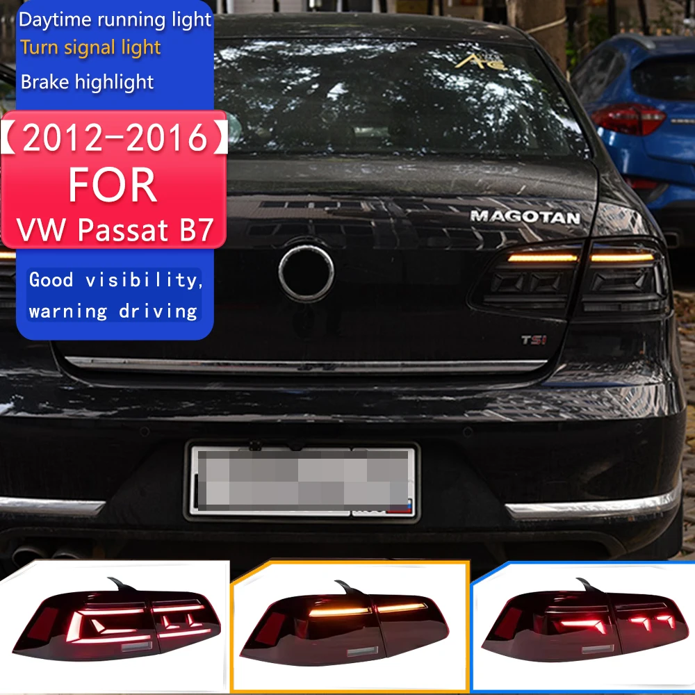 Car Model for VW Passat B7 Tail Lights 2012-2016 Magotan LED Tail Lamp DRL Dynami Signal Brake auto Accessories