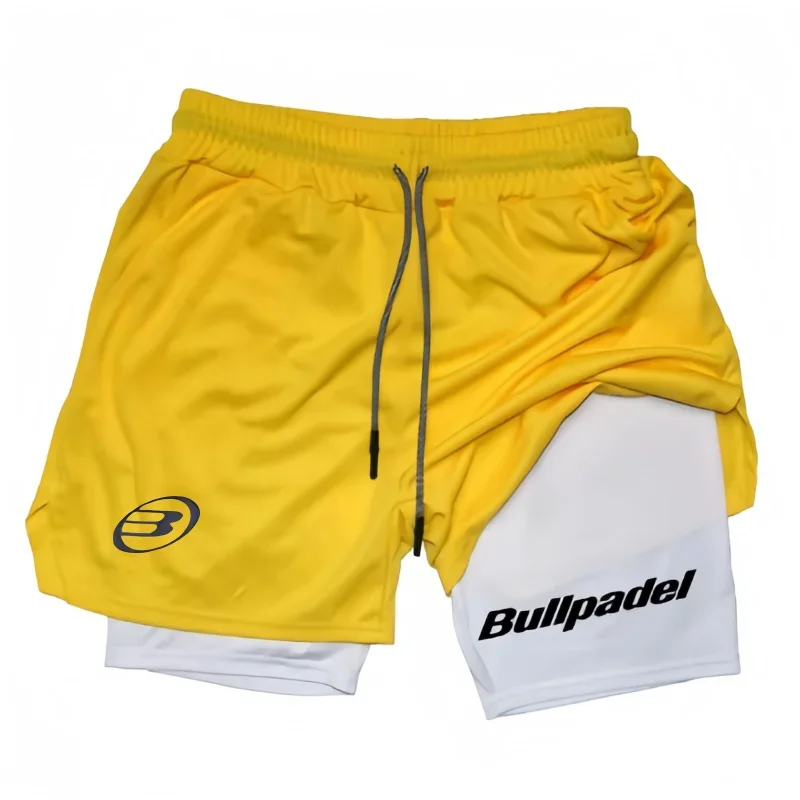 New Men's Padel Sport Shorts Summer Male Breathable Tennis Shorts Quick-Drying Badminton Trousers Outdoor Running Sportwear