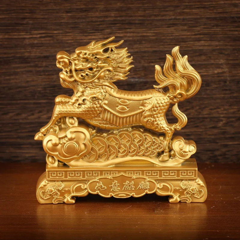 زخرفة مكتب سبيكة غرفة المعيشة المنزلي الديكور Ruyi Kirin مدينة المزدهرة الله الثور الحصول على الثراء بسرعة