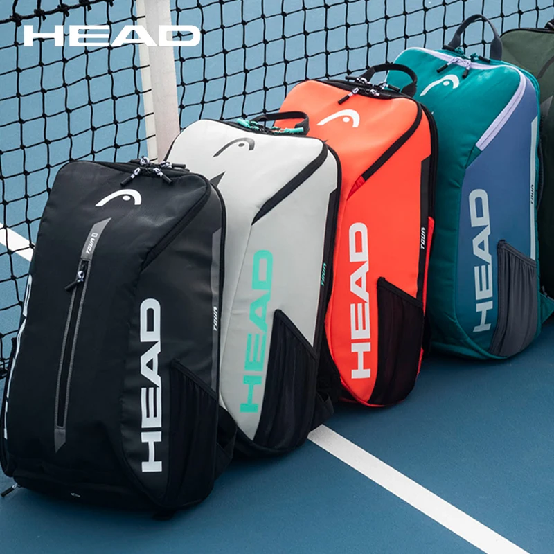 Genuine HEAD Tennis Bag Tour Team Tennis Racket Backpack Male Multifunctional Sports Bag Female Tenis Padel Racket Bag Badminton